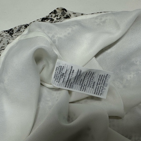 J. Crew Women's Animal Reptile print smocked-waist dress AK925 Grey/White small - Picture 9 of 11